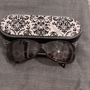 Brighton Black Sunglasses with Patterned Case